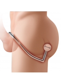 Кольцо на пенис с анальным стимулятором Stainless Steel Anal Hook   Cock Ring - BlueLine - в Белгороде купить с доставкой