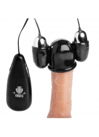 Черная стимулирующая насадка для головки полового члена Multi Speed Vibrating Penis Head Teaser - XR Brands - в Белгороде купить с доставкой