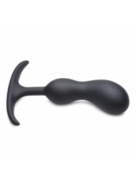 Черный массажер простаты с утяжелителями Premium Silicone Weighted Prostate Plug Medium - 16,3 см. - XR Brands - в Белгороде купить с доставкой