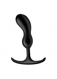 Черный массажер простаты с утяжелителями Premium Silicone Weighted Prostate Plug Medium - 16,3 см. - XR Brands - в Белгороде купить с доставкой