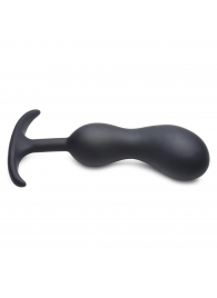 Черный массажер простаты с утяжелителями Premium Silicone Weighted Prostate Plug Large - 18,8 см. - XR Brands - в Белгороде купить с доставкой