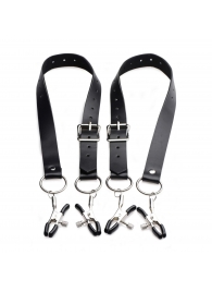 Ремни с зажимами для половых губ Spread Labia Spreader Straps with Clamps - XR Brands - купить с доставкой в Белгороде