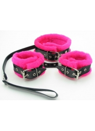 Набор с розовым мехом BDSM Light - БДСМ Арсенал - купить с доставкой в Белгороде