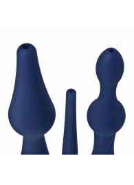 Набор из 3 универсальных насадок для анального душа Universal 3 Piece Silicone Enema Attachment Set - XR Brands - купить с доставкой в Белгороде