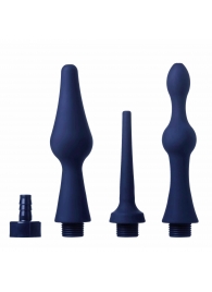 Набор из 3 универсальных насадок для анального душа Universal 3 Piece Silicone Enema Attachment Set - XR Brands - купить с доставкой в Белгороде