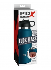 Смуглый мастурбатор-вагина в синей колбе F*ck Flask - Pipedream - в Белгороде купить с доставкой