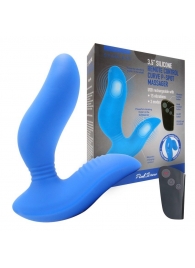 Синий вибромассажер простаты 3,5’’ Remote Control Curve P-spot Massager - 12 см. - Erokay - в Белгороде купить с доставкой