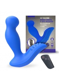 Синий вибромассажер простаты 3,5’’ Remote Control P-spot Massager - 12,5 см. - Erokay - в Белгороде купить с доставкой