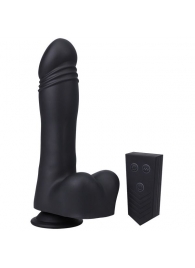 Черная мини-машина на присоске Piston Thruster - Doc Johnson - купить с доставкой в Белгороде