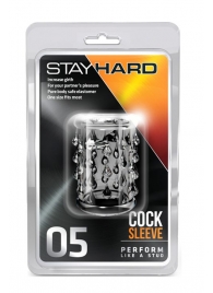 Прозрачная насадка с капельками STAY HARD COCK SLEEVE 05 CLEAR - Blush Novelties - в Белгороде купить с доставкой