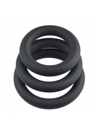Набор из 3 черных эрекционных колец 3 Ring Circus - Selopa - в Белгороде купить с доставкой