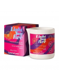 Массажная свеча Light My Fire с ароматом моной - 80 мл. - Love to Love - купить с доставкой в Белгороде