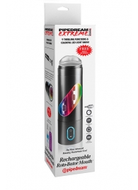 Перезаряжаемый мастурбатор-ротик Extreme Toyz Rechargeable Roto-Bator Mouth - Pipedream - в Белгороде купить с доставкой