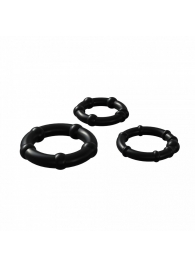Набор из 3 черных эрекционных колец Babooom Ring Set - Adrien Lastic - в Белгороде купить с доставкой