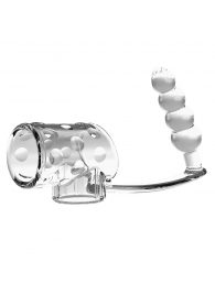 Прозрачная насадка на пенис и мошонку с анальным стимулятором Rilley - Baile - в Белгороде купить с доставкой