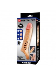 Телесная удлиняющая насадка на пенис с подхватом мошонки - Baile - в Белгороде купить с доставкой