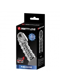 Прозрачная открытая насадка на пенис с бугорками - 19,8 см. - Baile - в Белгороде купить с доставкой