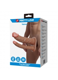 Реалистичная полая насадка на член для двойного проникновения Yairon - 17,5 см. - Baile - купить с доставкой в Белгороде