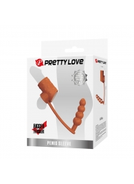 Телесная насадка на пенис и мошонку с анальным стимулятором Rilley - Baile - в Белгороде купить с доставкой