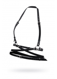 Черная кожаная портупея «Осанка» - Pecado - купить с доставкой в Белгороде