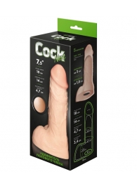 Телесный фаллоудлинитель с мошонкой Cock Next - 19 см. - LOVETOY (А-Полимер) - в Белгороде купить с доставкой