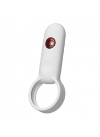 Белое эрекционное виброкольцо с пультом ДУ - Youvic - в Белгороде купить с доставкой