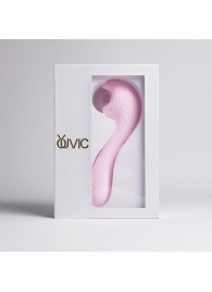 Розовый вибромассажёр с деликатными токами - Youvic - купить с доставкой в Белгороде
