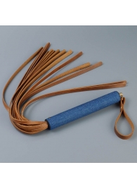 Плеть с джинсовой ручкой «Дикий Запад» - 60 см. - Sitabella - купить с доставкой в Белгороде