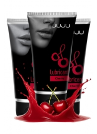 Набор из 3 съедобных лубрикантов JUJU со вкусом вишни - JuJu - купить с доставкой в Белгороде