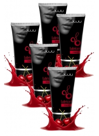 Набор из 5 съедобных лубрикантов JUJU со вкусом вишни - JuJu - купить с доставкой в Белгороде