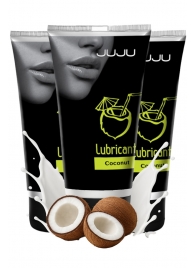 Набор из 3 съедобных лубрикантов JUJU со вкусом кокоса - JuJu - купить с доставкой в Белгороде