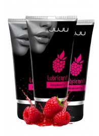 Набор из 3 съедобных лубрикантов JUJU со вкусом малины - JuJu - купить с доставкой в Белгороде