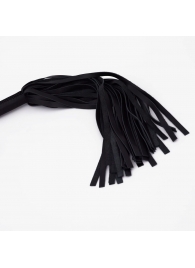 Черный кожаный флоггер - 45 см. - Crazy Handmade - купить с доставкой в Белгороде