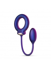 Фиолетовое эрекционное виброкольцо с анальным шариком Eclipse - ONE DC B.V. - в Белгороде купить с доставкой