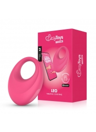 Розовое интерактивное эрекционное виброкольцо Leo - Easy toys - в Белгороде купить с доставкой