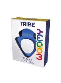 Синее эрекционное кольцо Wooomy Tribeс с вибрацией - Adrien Lastic - в Белгороде купить с доставкой