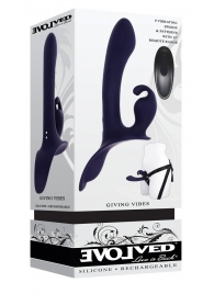 Женский страпон с вибрацией Giving Vibes - Evolved - купить с доставкой в Белгороде