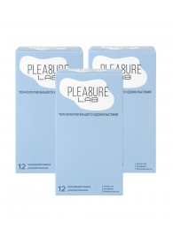 Набор из 3 упаковок ультратонких презервативов Pleasure Lab (по 12 шт.) - Pleasure Lab - купить с доставкой в Белгороде