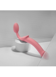 Розовый безремневой страпон Strap-on-me Semi-Realistic Bendable Strap-On size S - Strap-on-me - купить с доставкой в Белгороде