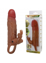 Карамельная вибронасадка с клиторальным стимулятором Osmar - 20,5 см. - Baile - в Белгороде купить с доставкой