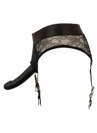 Черный женский страпон Strap-on Set: трусики и насадка - Orion - купить с доставкой в Белгороде