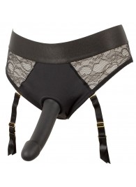 Черный женский страпон Strap-on Set: трусики и насадка - Orion - купить с доставкой в Белгороде