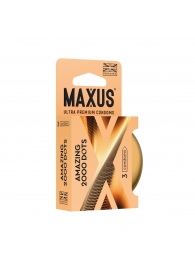 Точечные презервативы MAXUS 2000 Amazing Dots с железным кейсом - 3 шт. - Maxus - купить с доставкой в Белгороде