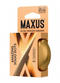Точечные презервативы MAXUS 2000 Amazing Dots с железным кейсом - 3 шт. - Maxus - купить с доставкой в Белгороде