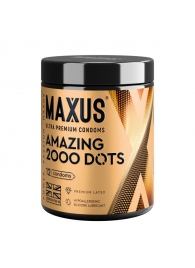 Точечные презервативы MAXUS 2000 Amazing Dots с железным кейсом - 12 шт. - Maxus - купить с доставкой в Белгороде