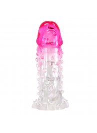 Прозрачно-розовая насадка на пенис Wilford - 13,5 см. - Baile - в Белгороде купить с доставкой