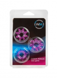 Набор из 3 лиловых эрекционных колец различной формы - Erowoman-Eroman - в Белгороде купить с доставкой