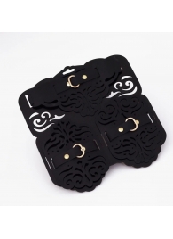 Фигурный набор для БДСМ-игр с узорами и золотистой фурнитурой - Crazy Handmade - купить с доставкой в Белгороде