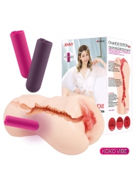 Мастурбатор-вагина с вибрацией Jenny Onahole edition 005 - KOKOS - в Белгороде купить с доставкой