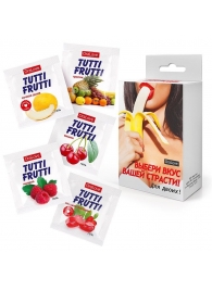 Набор из 5 саше съедобных смазок Tutti-Frutti - Биоритм - купить с доставкой в Белгороде